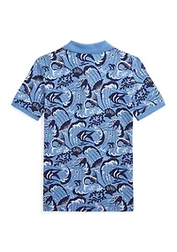 Boys 8-20 Reef Print Cotton Mesh Polo Shirt