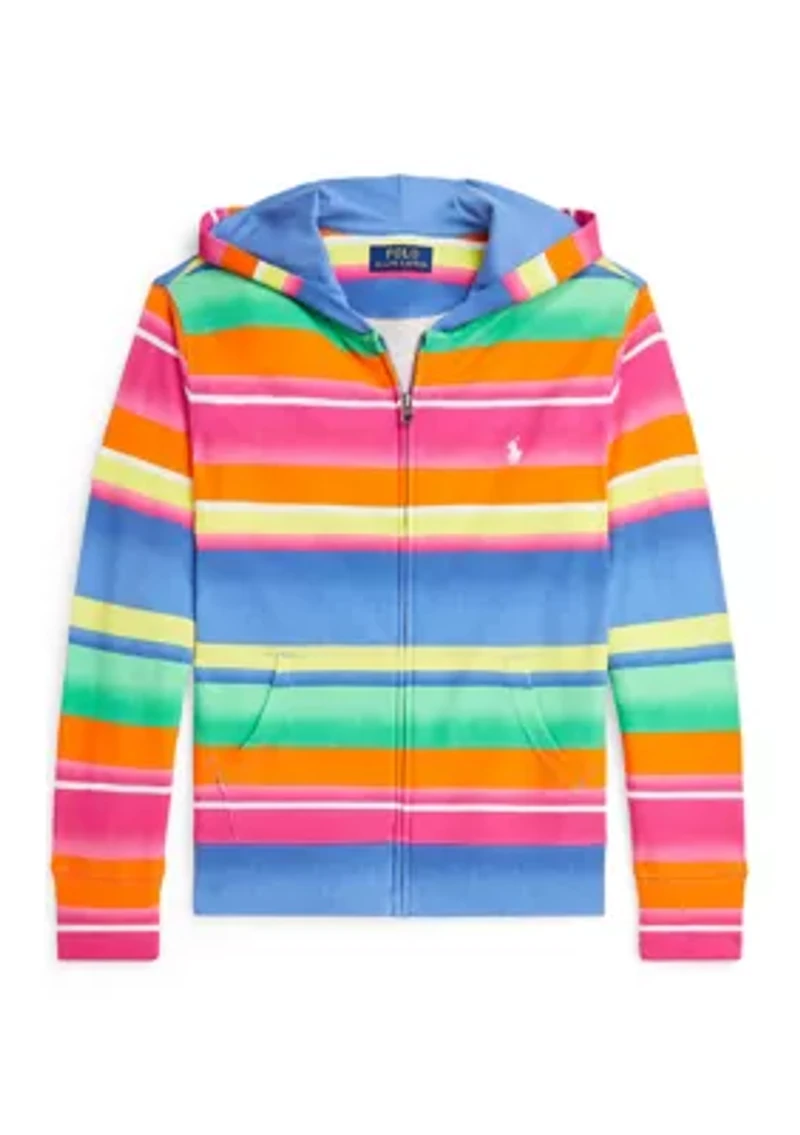 Boys 8-20 Striped Spa Terry Full Zip Hoodie