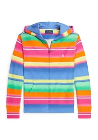 Boys 8-20 Striped Spa Terry Full Zip Hoodie