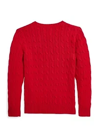 Boys 8-20 Polo Bear Cable Knit Cotton Sweater