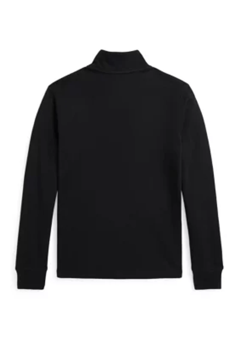 Boys 8-20 Cotton Interlock Quarter Zip Pullover Sweatshirt