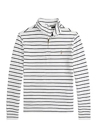 Boys 8-20 Striped Cotton 1/4 Zip Pullover