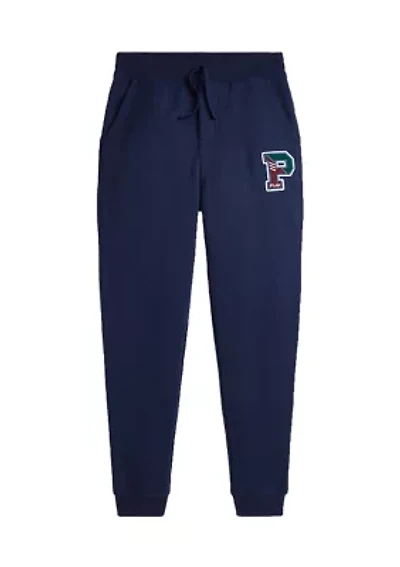 Boys 8-20 Fleece Letterman Jogger Pants