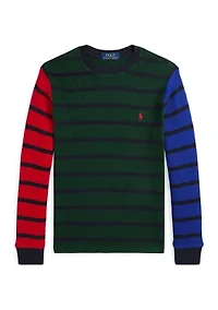 Boys 8-20 Waffle Knit Cotton Long Sleeve T-Shirt