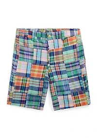 Boys 8-20 Patchwork Cotton Madras Shorts