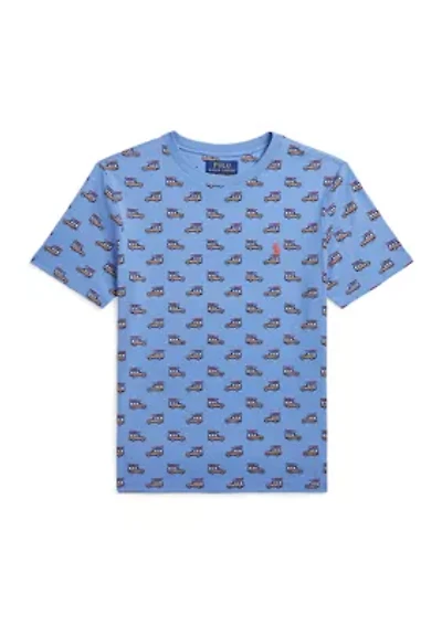 Boys 8-20 Car Printed Cotton Jersey T-Shirt
