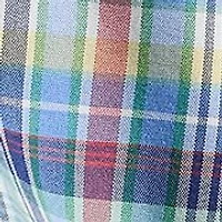 Boys 8-20 Plaid Cotton Oxford Short Sleeve Shirt