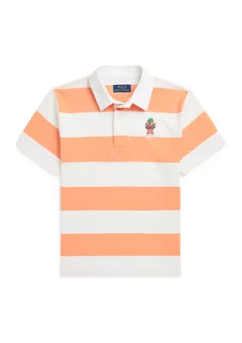 Boys 8-20 Polo Bear Short Sleeve Rugby Shirt