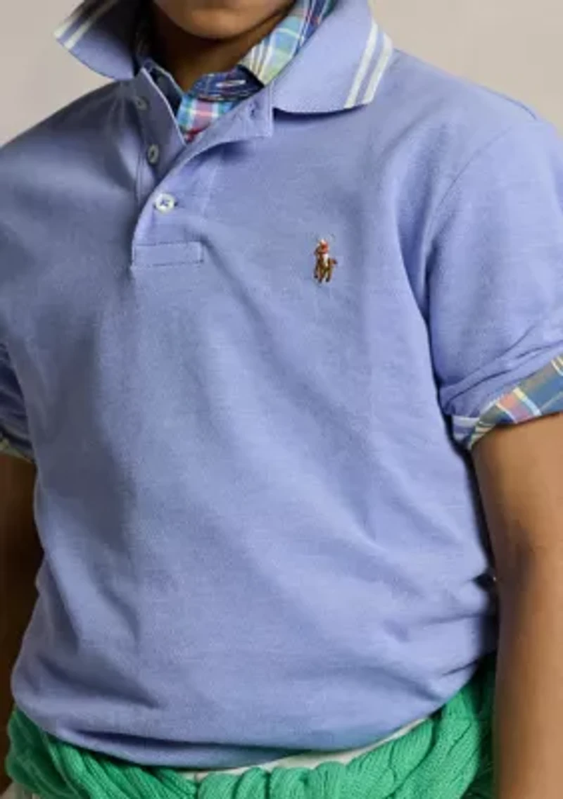 Boys 8-20 Oxford Mesh Polo Shirt