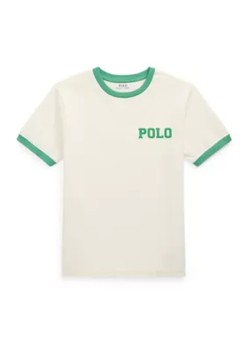 Boys - Logo Cotton Jersey Ringer T-Shirt