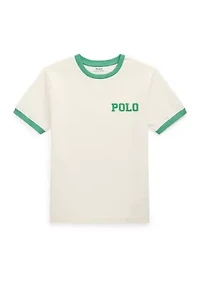Boys - Logo Cotton Jersey Ringer T-Shirt