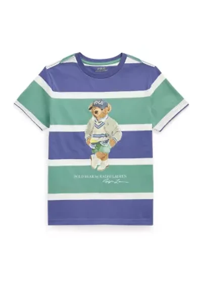 Boys - Polo Bear Striped Cotton Jersey T-Shirt