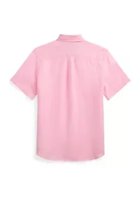 Boys 8-20 Linen Short Sleeve Shirt