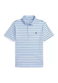 Boys 8-20 Striped Performance Jersey Polo Shirt