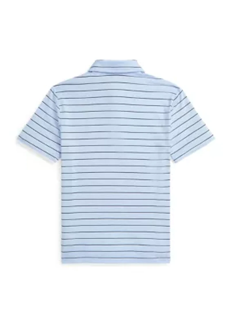 Boys 8-20 Striped Performance Jersey Polo Shirt