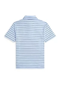 Boys 8-20 Striped Performance Jersey Polo Shirt