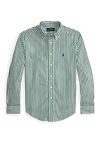 Boys 8-20 Striped Cotton Poplin Shirt