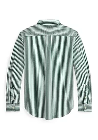 Boys 8-20 Striped Cotton Poplin Shirt