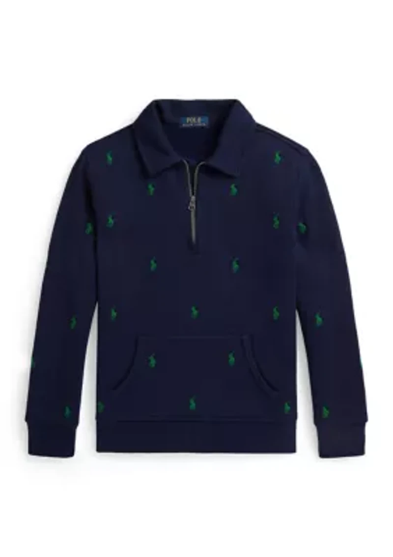Boys - Polo Pony Fleece Collared Sweatshirt