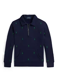 Boys - Polo Pony Fleece Collared Sweatshirt
