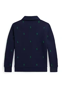 Boys - Polo Pony Fleece Collared Sweatshirt