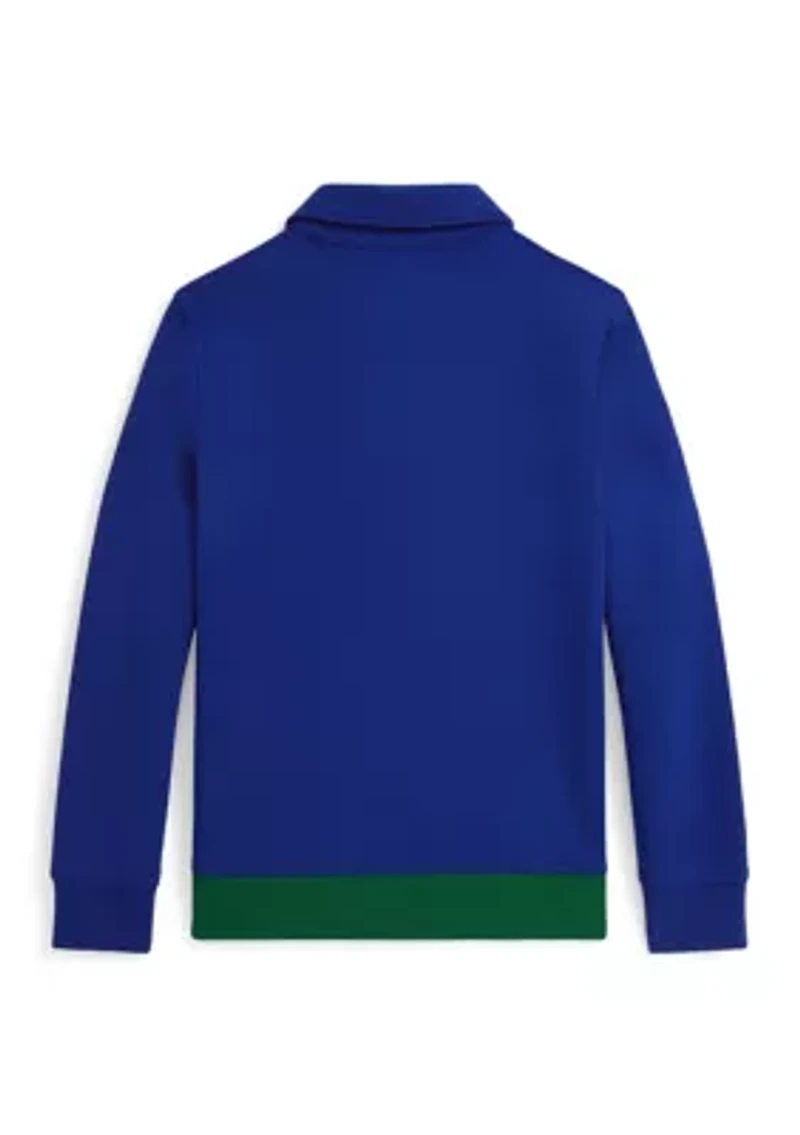 Boys 8-20 Big Pony Double Knit Collared Sweatshirt