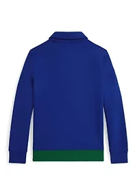 Boys 8-20 Big Pony Double Knit Collared Sweatshirt