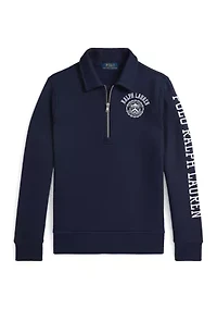Boys - Logo Fleece Collared Sweatshirt