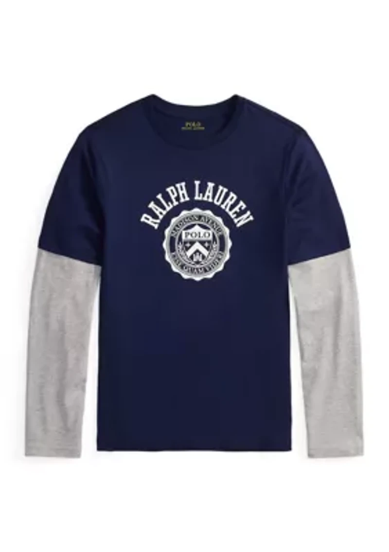 Boys - Logo Cotton Layered Effect T-Shirt