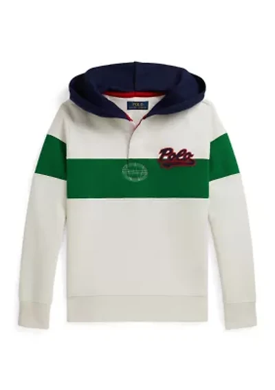 Boys 8-20 Logo Fleece Rugby Hoodie