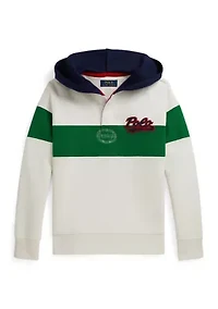 Boys 8-20 Logo Fleece Rugby Hoodie