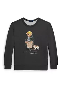 Boys - Polo Bear Heathered Fleece Sweatshirt