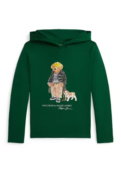 Boys 8-20 Polo Bear Cotton Hooded Tee