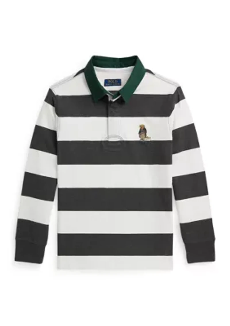 Boys 8-20 Polo Bear Cotton Rugby Shirt