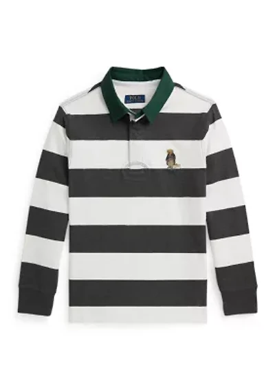 Boys 8-20 Polo Bear Cotton Rugby Shirt