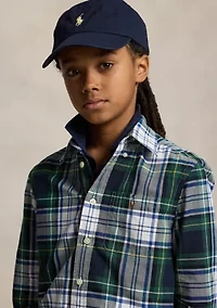 Plaid Cotton Oxford Shirt