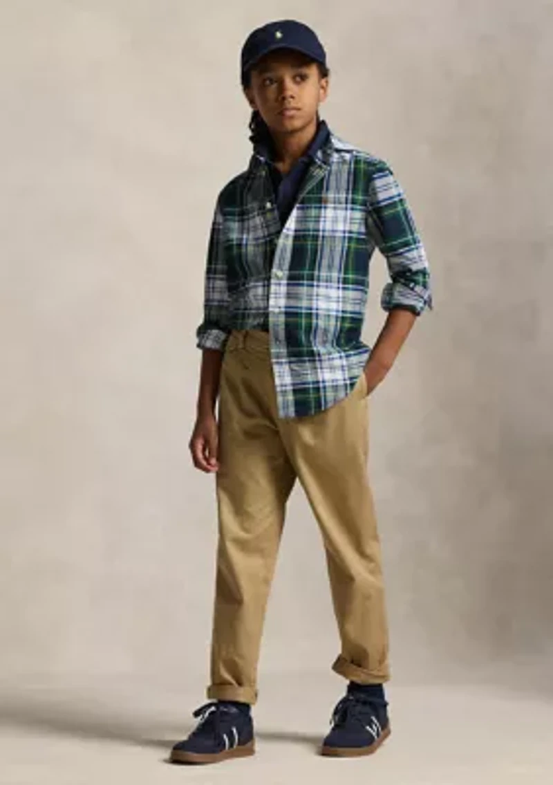 Plaid Cotton Oxford Shirt