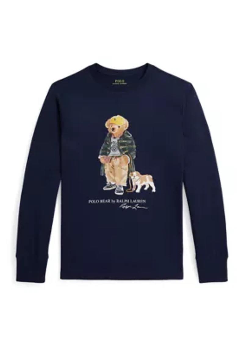 Boys 8-20 Polo Bear Cotton Long-Sleeve Tee