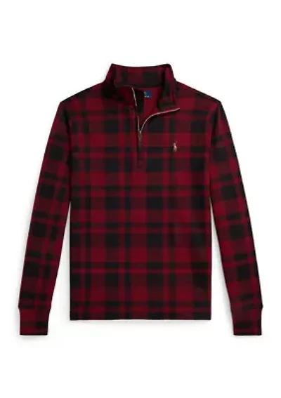 Boys 8-20 Plaid Cotton Interlock Pullover