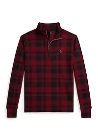 Boys 8-20 Plaid Cotton Interlock Pullover