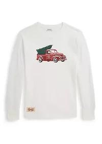 Boys 8-20 Truck-Print Cotton Long-Sleeve Tee