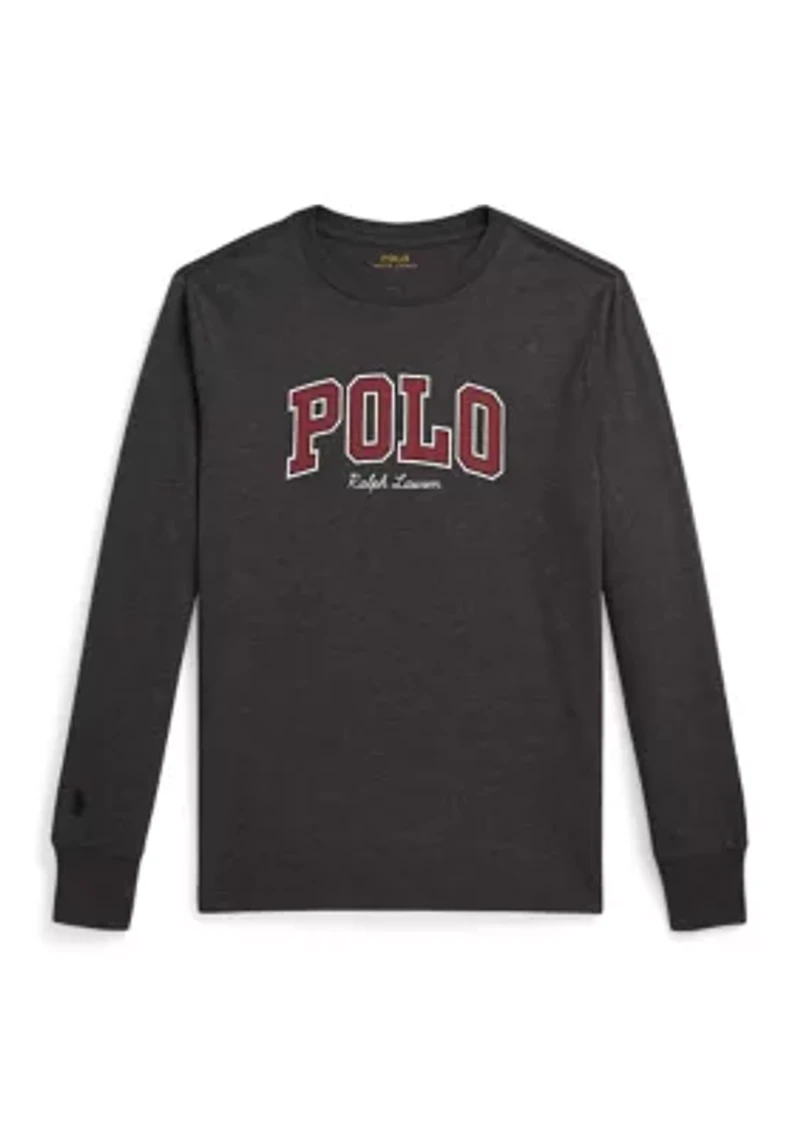 Boys 8-20 Logo Cotton Long-Sleeve Tee