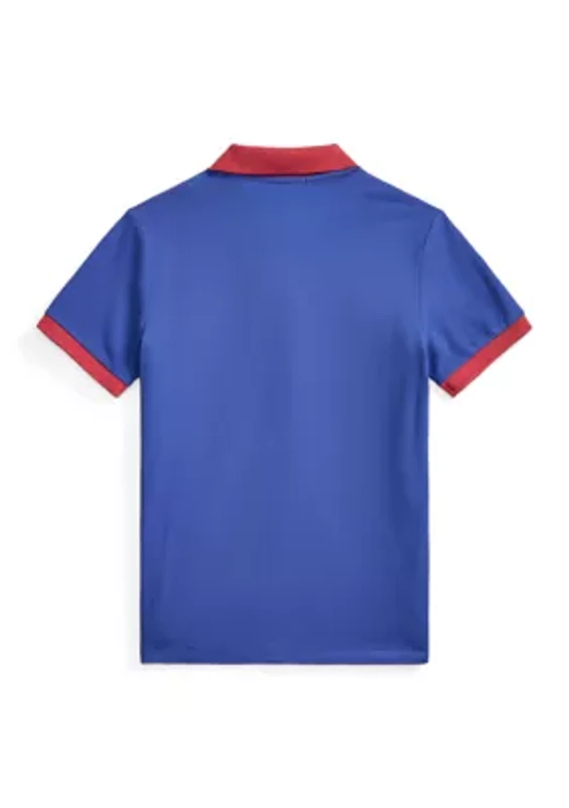 Boys 8-20 Stretch Cotton Mesh Polo Shirt