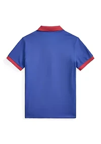 Boys 8-20 Stretch Cotton Mesh Polo Shirt