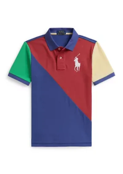 Boys 8-20 Big Pony Cotton Mesh Polo Shirt