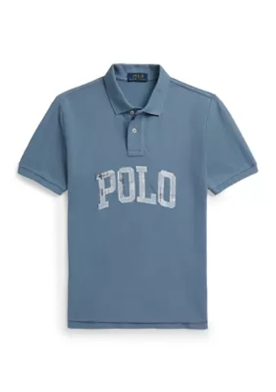 Boys 8-20 Logo Cotton Mesh Polo Shirt