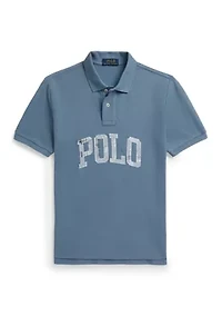 Boys 8-20 Logo Cotton Mesh Polo Shirt