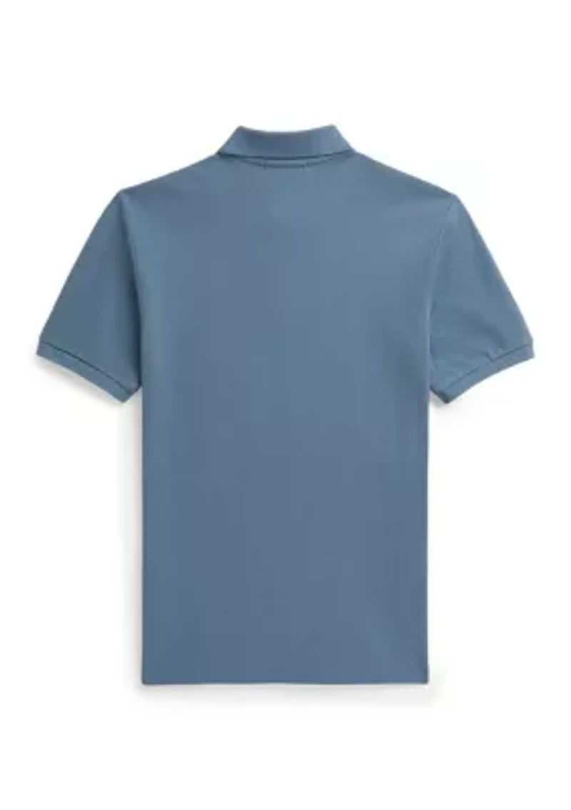 Boys 8-20 Logo Cotton Mesh Polo Shirt