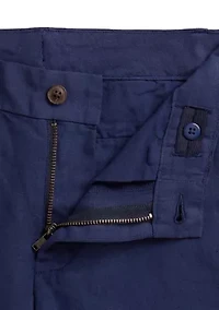 Boys 8-20 Linen-Cotton Short