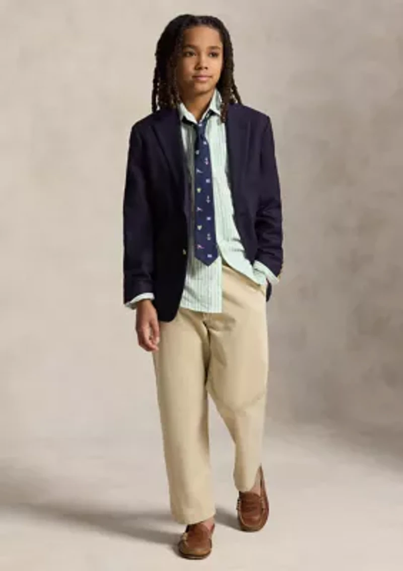 Boys 8-20 Polo Bear Cotton Oxford Shirt